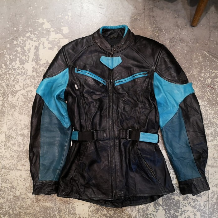 motor 2tone leather jacket | Vintage.City 빈티지숍, 빈티지 코디 정보