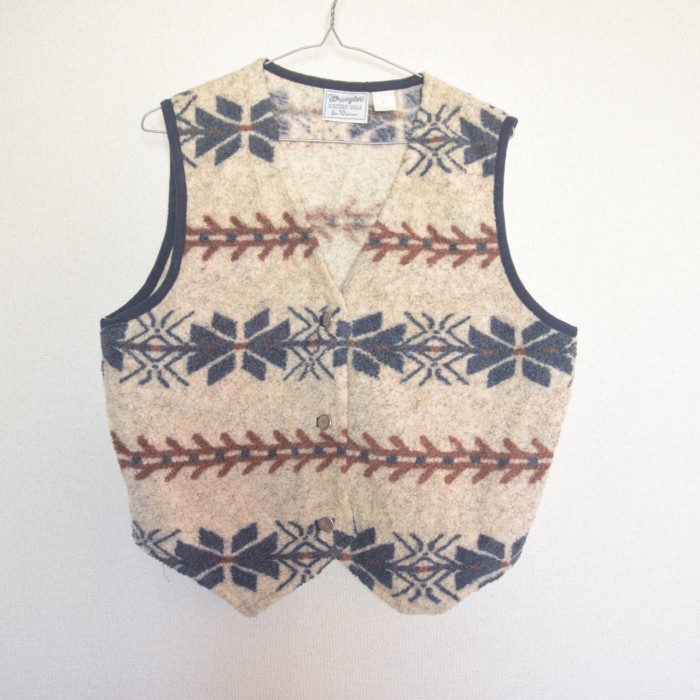 Wrangler Patterned Boa Vest | Vintage.City 古着屋、古着コーデ情報を発信