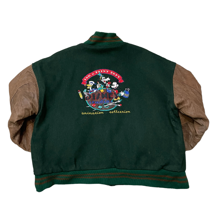 1990's Disney / leather×wool stadium jac | Vintage.City 古着屋、古着コーデ情報を発信