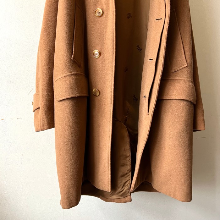 Old Burberry Cashmere Balmacaan Coat | Vintage.City 古着屋、古着コーデ情報を発信