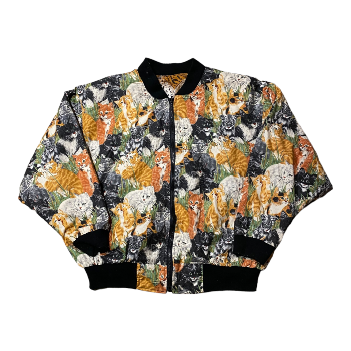 90s animal blouson jacket | Vintage.City 古着屋、古着コーデ情報を発信