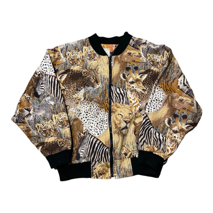 90s animal blouson jacket | Vintage.City 빈티지숍, 빈티지 코디 정보