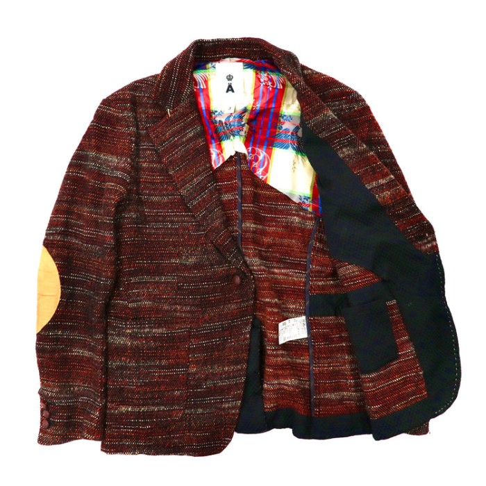 Ä ( エィス ) ツイードジャケット 3 レッド ウール シルク混 日本製 | Vintage.City 古着屋、古着コーデ情報を発信