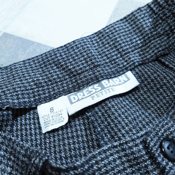 USA製 ポリエステル レーヨン ツイード ツータック ワイド パンツ 両脇ゴム | Vintage.City 古着屋、古着コーデ情報を発信