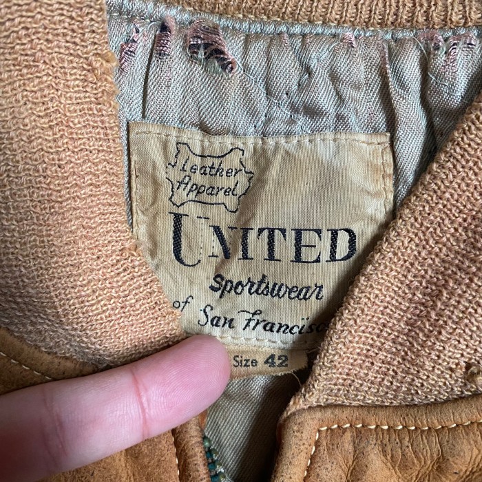 50s60s UNITEDsportswear レザージャケット 42 タロン | Vintage.City 빈티지숍, 빈티지 코디 정보