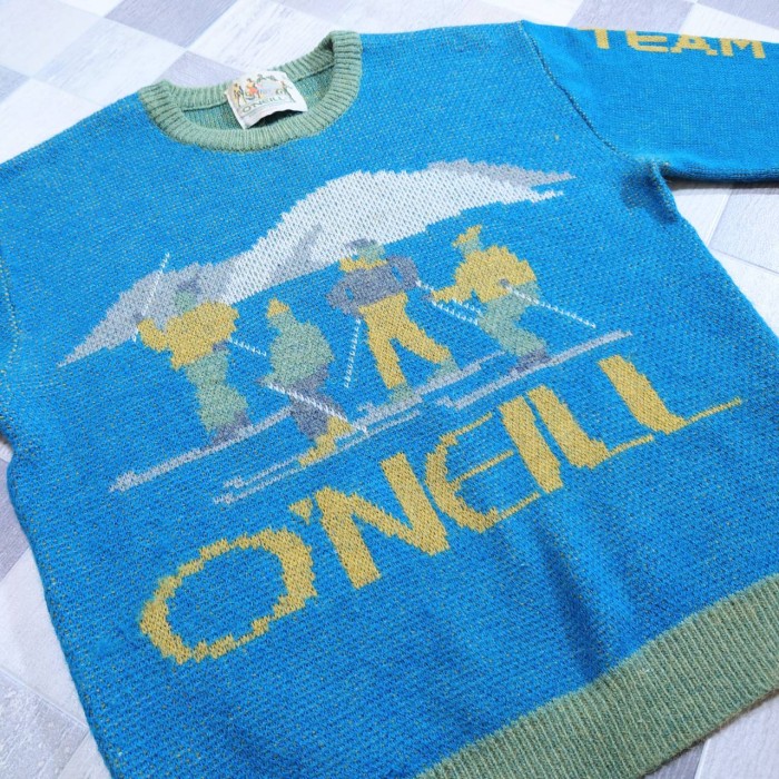 80’s O'NEILL ウール ブレンド スキー柄 ニット セーター オニール | Vintage.City 빈티지숍, 빈티지 코디 정보