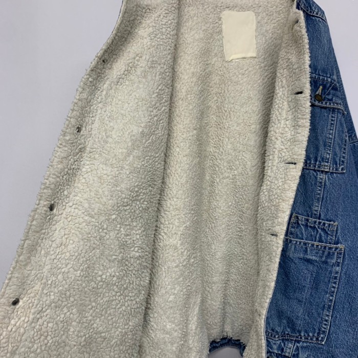 “OLD” Boa Lining Collarless Denim Jacket | Vintage.City 빈티지숍, 빈티지 코디 정보