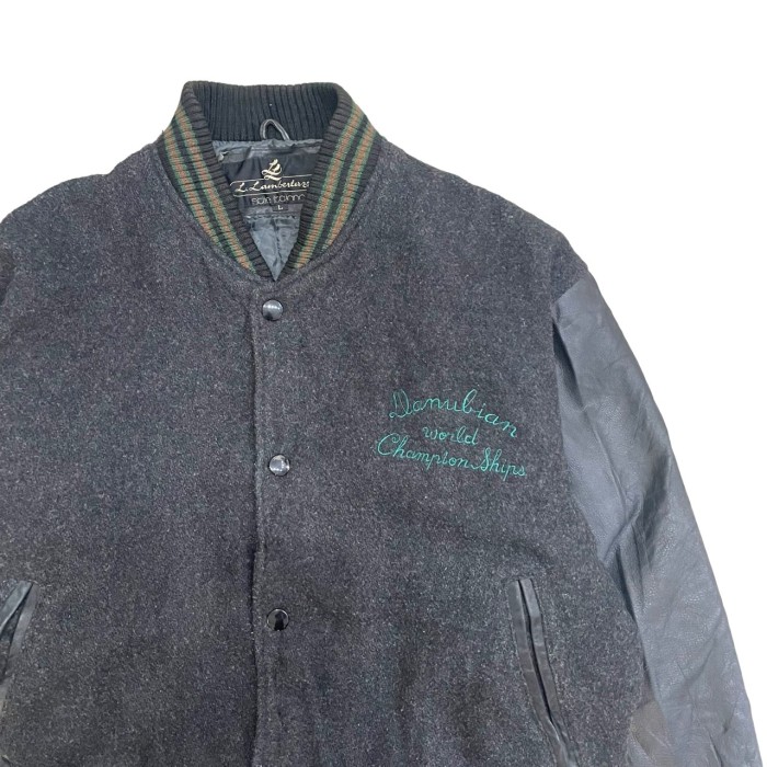 90's leather×wool Stadium Jacket #A200 | Vintage.City Vintage Shops, Vintage Fashion Trends