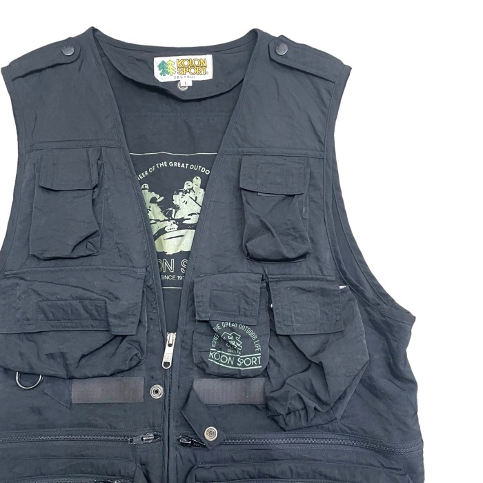 90's Multi Pocket Black Vest #A193 | Vintage.City 古着屋、古着コーデ情報を発信