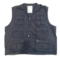 90's Multi Pocket Black Vest #A195 | Vintage.City ヴィンテージ 古着