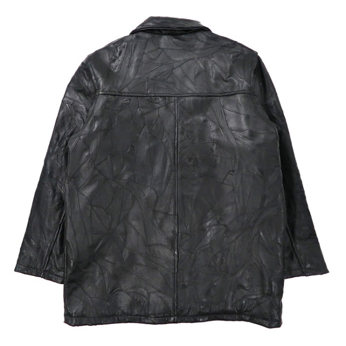80s【再構築】ヴィンテージ レザージャケット ブラック Lサイズ ツギハギ