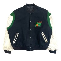 90's "7UP" leather×wool Stadium Jacket # | Vintage.City ヴィンテージ 古着