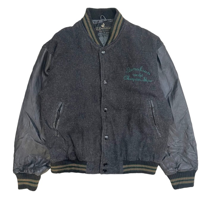 90's leather×wool Stadium Jacket #A200 | Vintage.City 빈티지숍, 빈티지 코디 정보