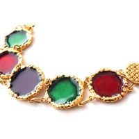 80s vintage gold circle enamel bracelet | Vintage.City 빈티지숍, 빈티지 코디 정보