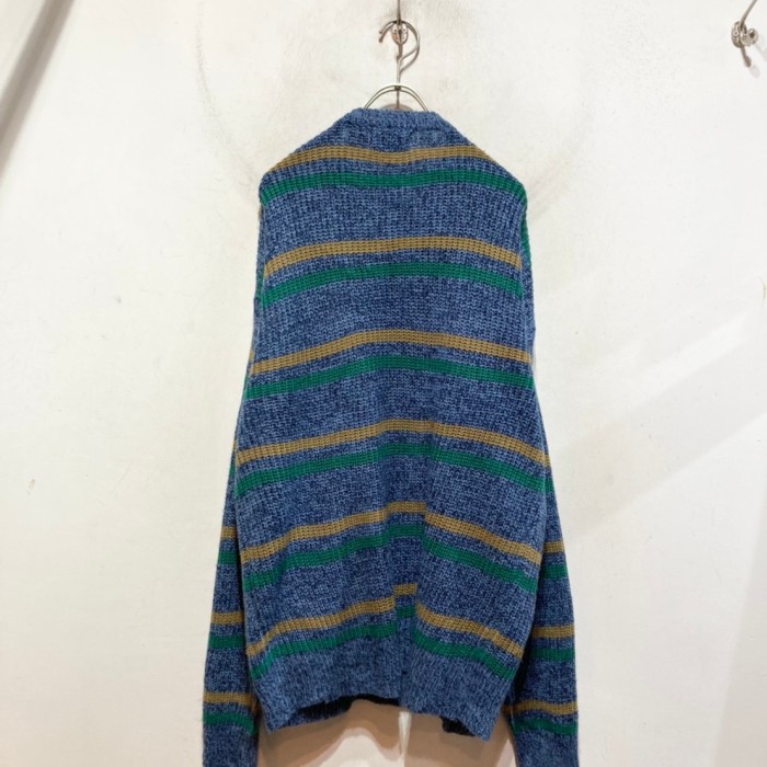 “SWEATERS” Stripe Acrylic Knit | Vintage.City 古着屋、古着コーデ情報を発信