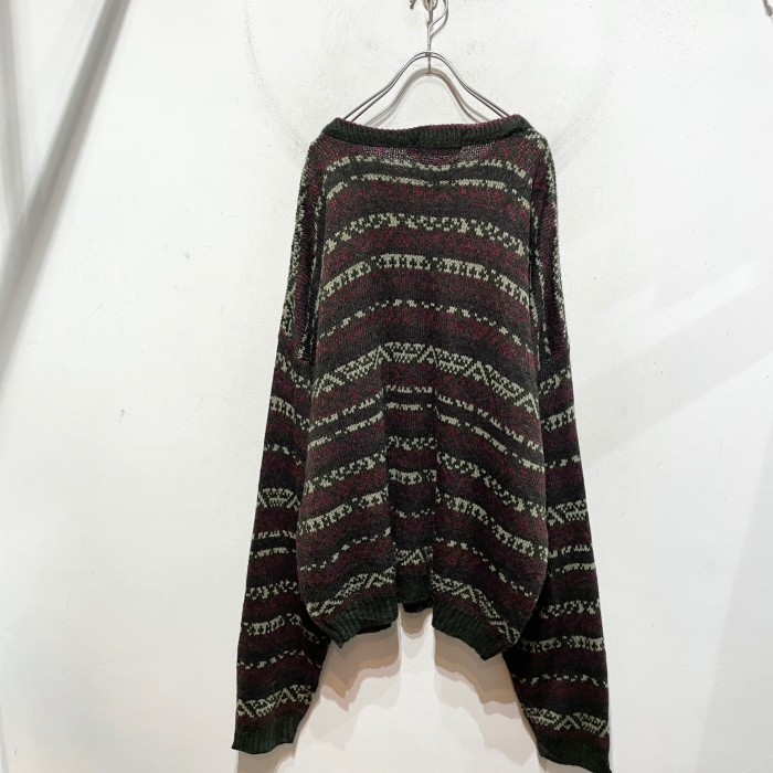 90's "DAVID TAYLOR” Pattern Acrylic Knit | Vintage.City 古着屋、古着コーデ情報を発信