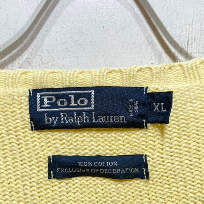"Ralph Lauren” One Point Cotton Knit | Vintage.City 빈티지숍, 빈티지 코디 정보