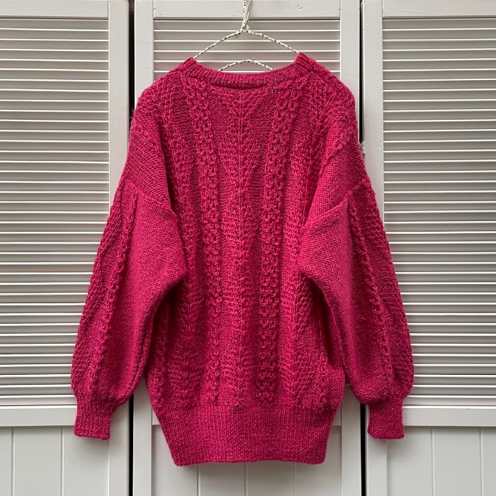 fuchsia pink low gauge knit | Vintage.City Vintage Shops, Vintage Fashion Trends