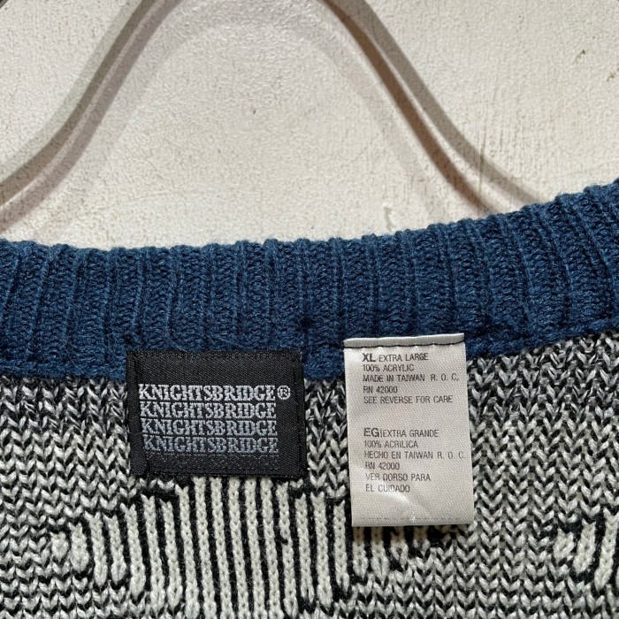 "KNIGHTBRIDGE” Pattern Acrylic Knit | Vintage.City 빈티지숍, 빈티지 코디 정보