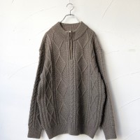 Half zip alan knit ハーフジップ アランニット | Vintage.City ヴィンテージ 古着