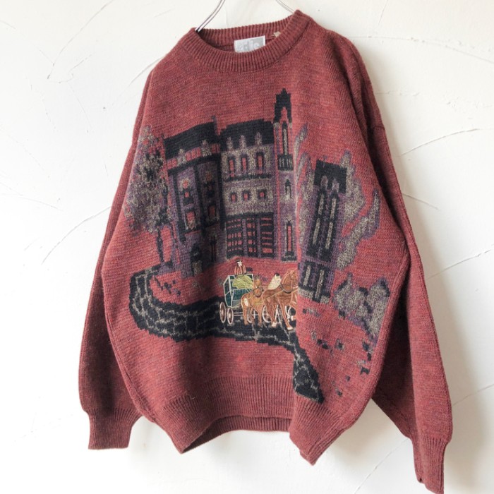 Embroidery knit 柄ニット 刺繍 | Vintage.City 古着屋、古着コーデ情報を発信