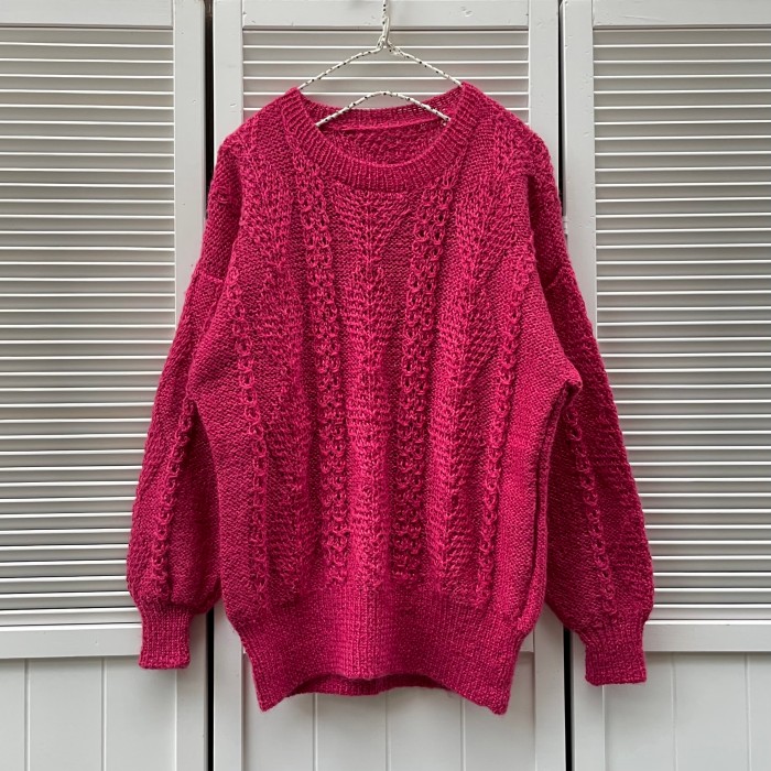fuchsia pink low gauge knit | Vintage.City Vintage Shops, Vintage Fashion Trends