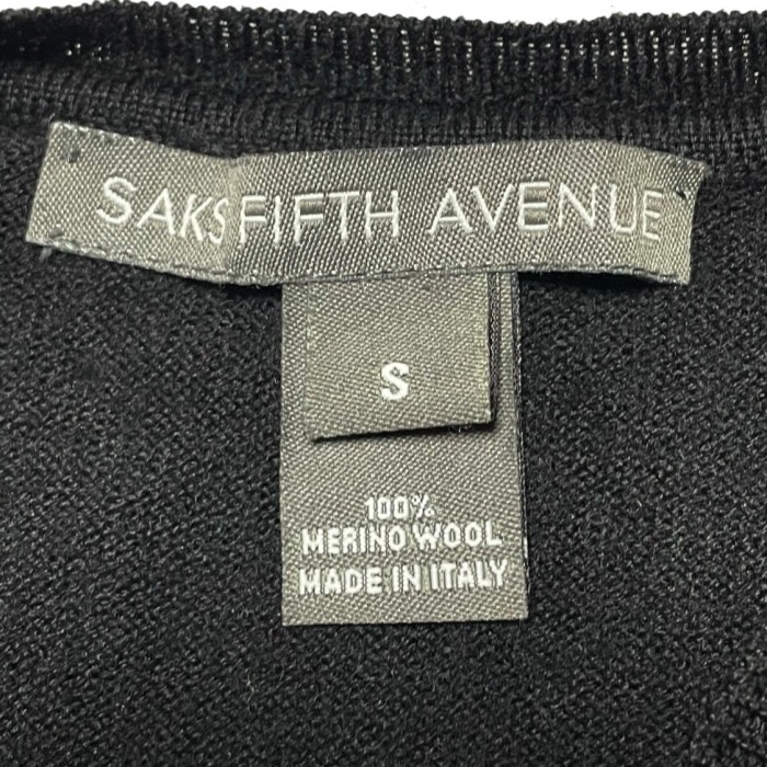 イタリア製 SAKS FIFTH AVENUE メリノウールニットベストSサイズ | Vintage.City 古着屋、古着コーデ情報を発信