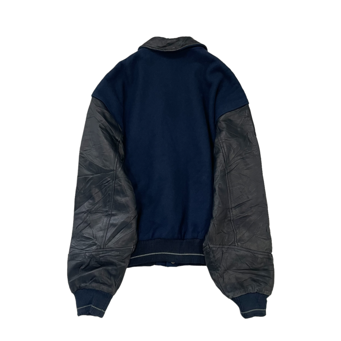 1990's leather×wool stadium jacket #A214 | Vintage.City Vintage Shops, Vintage Fashion Trends