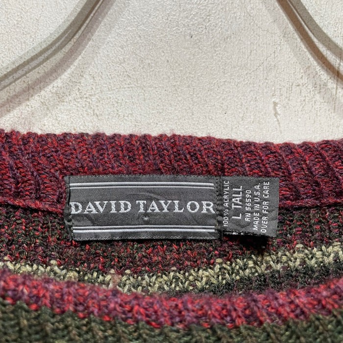 90's "DAVID TAYLOR” Pattern Acrylic Knit | Vintage.City 빈티지숍, 빈티지 코디 정보