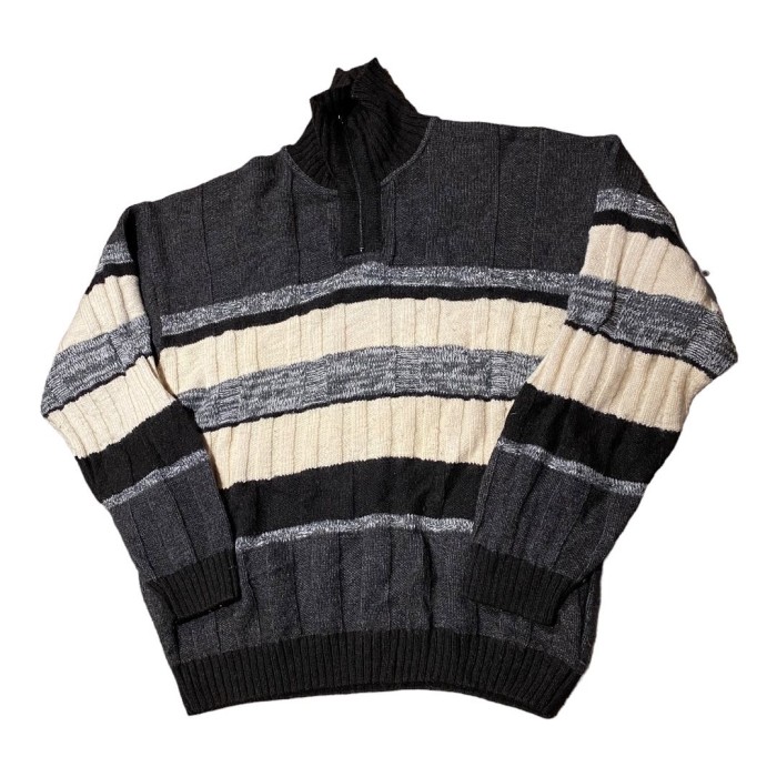 Euro half zip knit | Vintage.City 古着屋、古着コーデ情報を発信