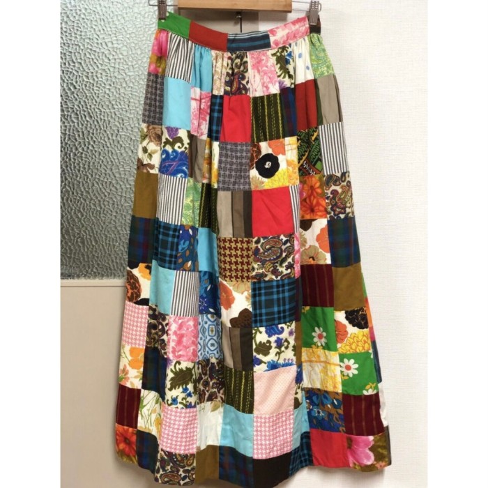 60-70s Patchwork maxi skirt | Vintage.City 古着屋、古着コーデ情報を発信