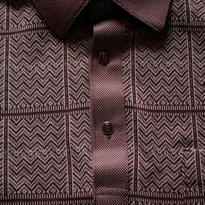 Geometric Pattern Polo Shirt / 幾何学模様ポロシャ | Vintage.City 古着屋、古着コーデ情報を発信