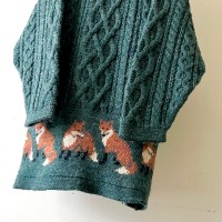 Old Acorn Fox Pattern Aran Knit Dress | Vintage.City ヴィンテージ 古着