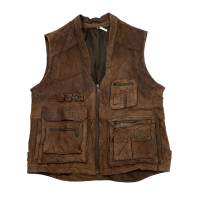 1990's brown leather vest #A227 | Vintage.City ヴィンテージ 古着