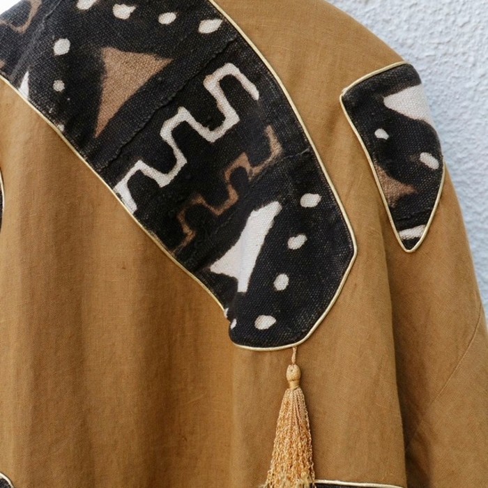 Patch Design Linen No Collar Coat | Vintage.City 빈티지숍, 빈티지 코디 정보