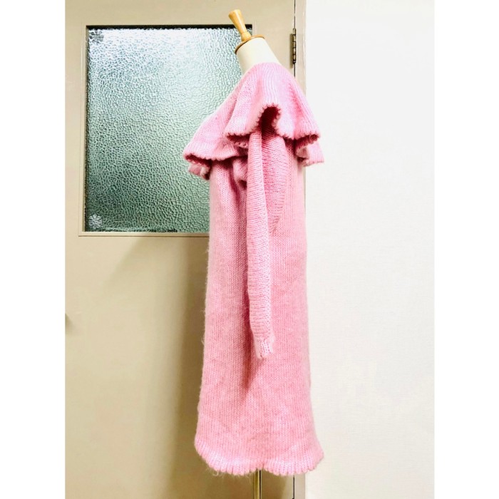 80s Knit pink dress | Vintage.City 古着屋、古着コーデ情報を発信