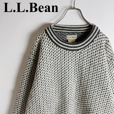 【L.L.Bean バーズアイニット ノルウェー製 ノルディックセーター レア】 | Vintage.City ヴィンテージ 古着
