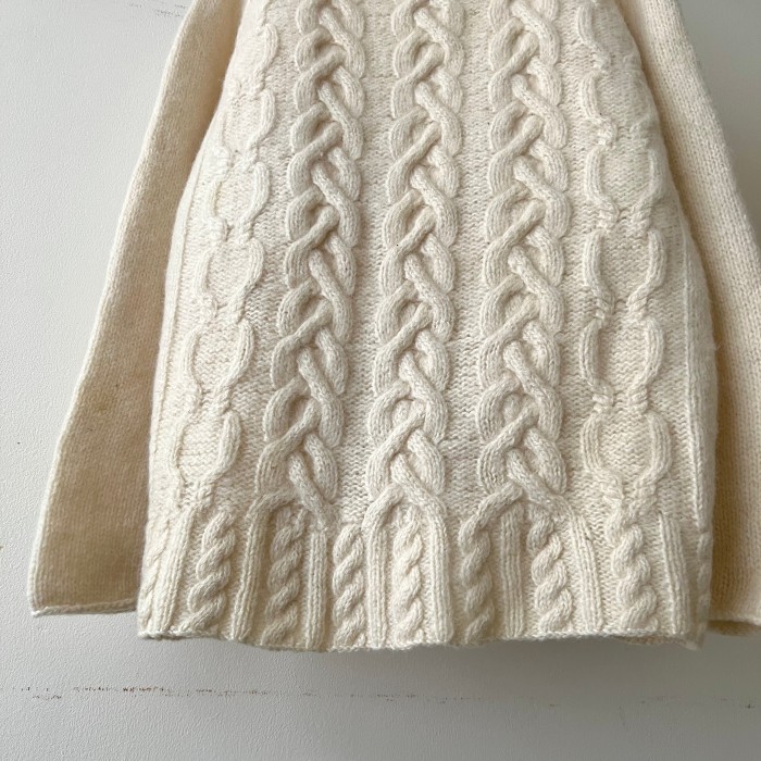 Euro Vintage Roll Neck Aran Knit Sweater | Vintage.City 빈티지숍, 빈티지 코디 정보