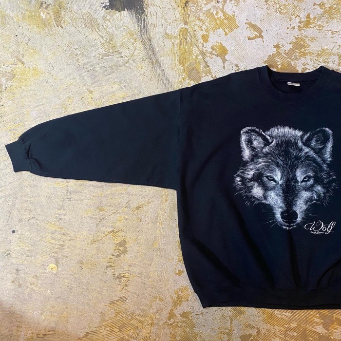 oversized wolf face sweat | Vintage.City ヴィンテージ 古着