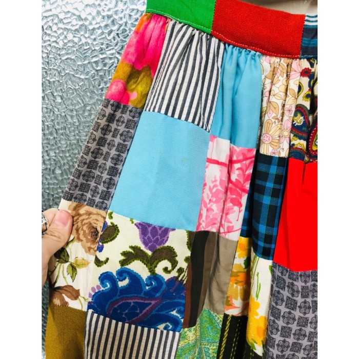 60-70s Patchwork maxi skirt | Vintage.City 古着屋、古着コーデ情報を発信
