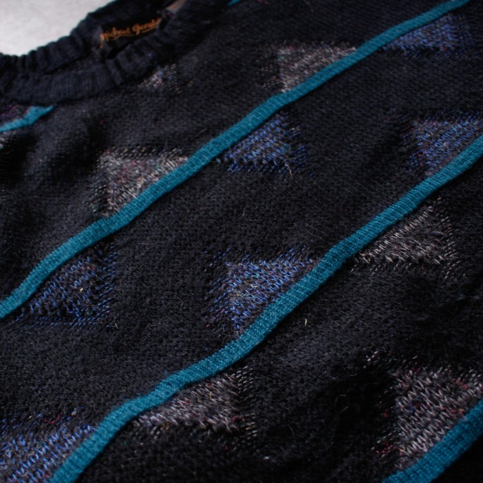 90’s Geometric Pattern Acryl Knit Sweate | Vintage.City 古着屋、古着コーデ情報を発信