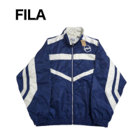 【698】FILA ナイロンジャケット 白 紺 Ｍサイズ | Vintage.City ヴィンテージ 古着