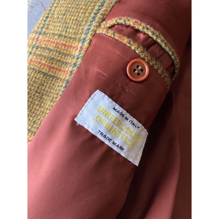 ベネトン テーラードジャケット チェック柄 メンズL | Vintage.City 古着屋、古着コーデ情報を発信