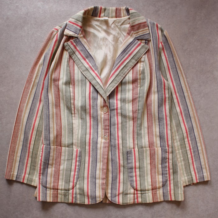 Ladies' Colorful Stripe Jacket / レディース カ | Vintage.City 빈티지숍, 빈티지 코디 정보