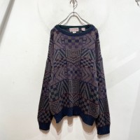 “campus” Pattern Acrylic Knit | Vintage.City ヴィンテージ 古着