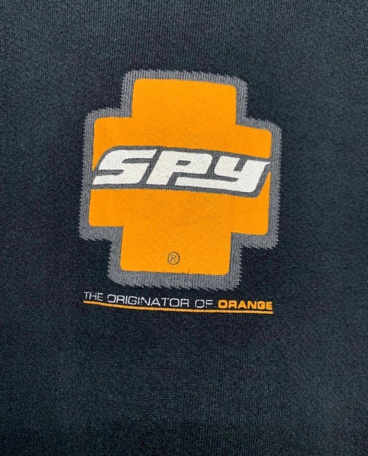 90’s “SPY” Print Sweat Shirt Made in USA