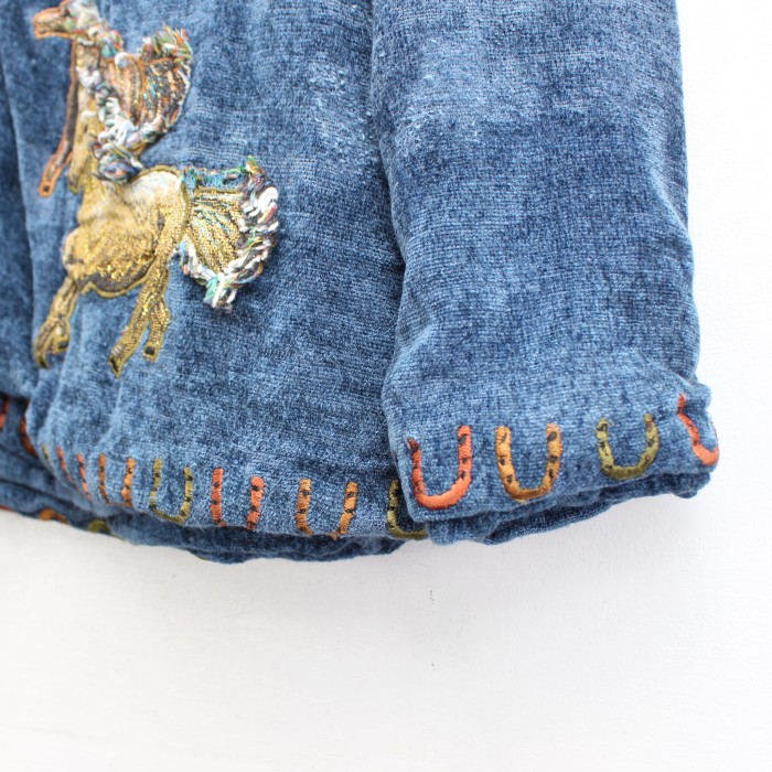 USA VINTAGE アメリカ馬刺繍デザインパイルジャケット