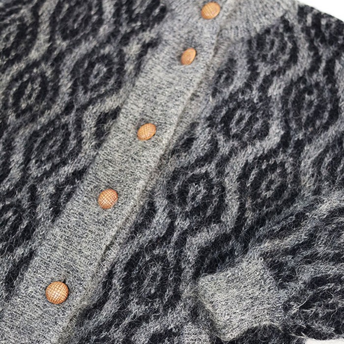 70s-80s Mottled Pattern Shaggy Knit Jckt | Vintage.City Vintage Shops, Vintage Fashion Trends