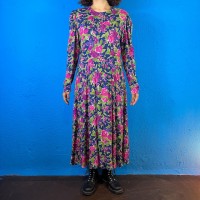 90s Pink Flower Pattern Dress | Vintage.City ヴィンテージ 古着