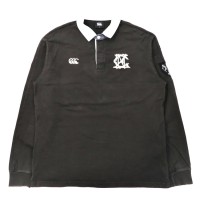 CANTERBURY ビッグサイズ ラガーシャツ 3L ブラック コットン ロゴ | Vintage.City ヴィンテージ 古着
